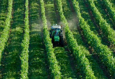 tractor in field